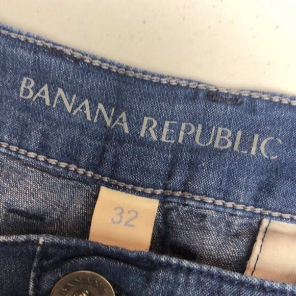 LINEN BLEND BANANA REPUBLIC WIDE LEG JEANS 32x30 - Picture 5 of 12